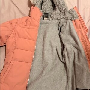 Girls Puffer Jacket with Gray Lining